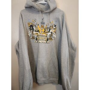 Vintage Green Bay Packers Hoodie Gray‎ XLV Superbowl Champions Graphic Print